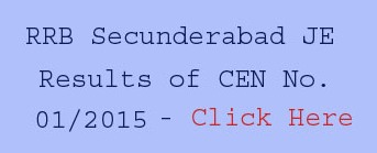 RRB Secunderabad JE Results