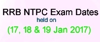 RRB NTPC 2nd Stage Exam Dates Jan 2017 ASM Goods Guard Posts