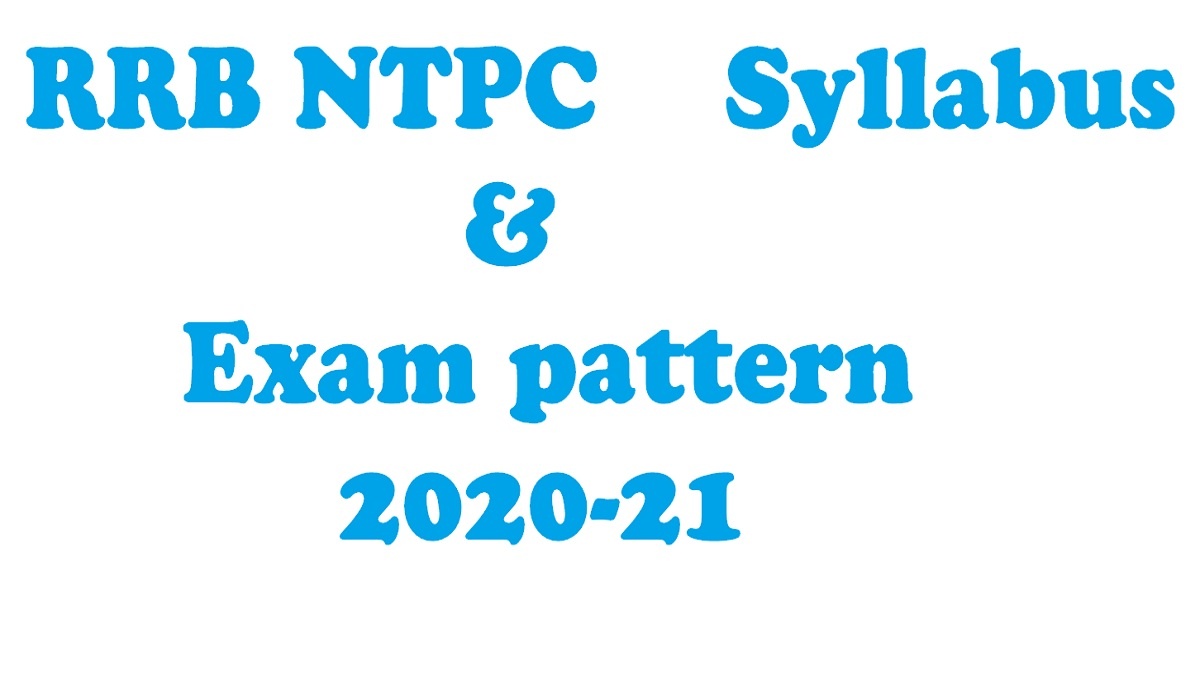 RRB NTPC Syllabus Preparation Tips Of CEN NO 01 2019